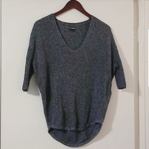 Express ribbed grey sweater